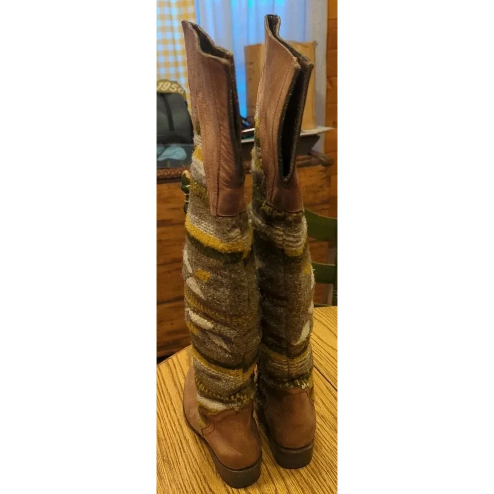 Free Bird By Steven CABAL Over Knee Wool Blanket Boots Women's Size‎ 9 M